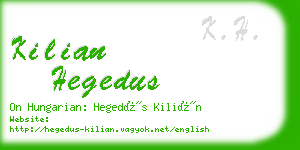 kilian hegedus business card